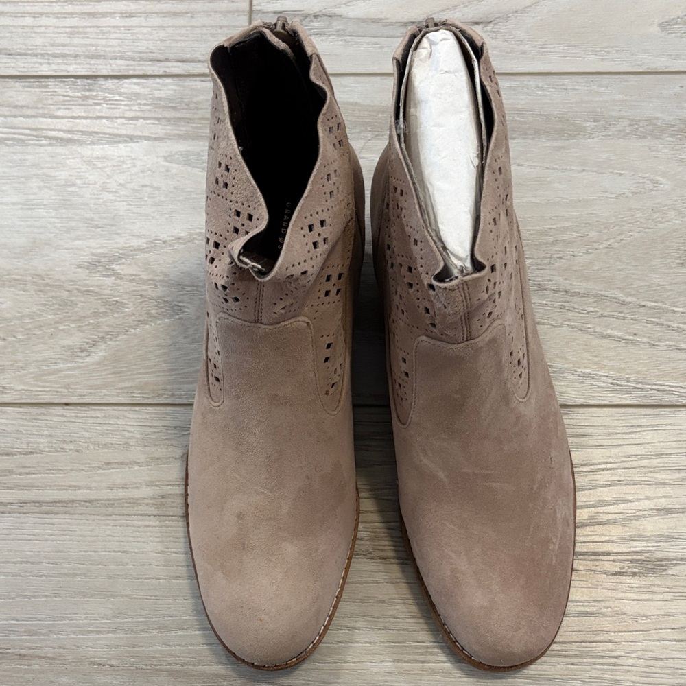 Cole Haan Jayne Suede Ankle Boots with Cutout Design 7.5 NWOB